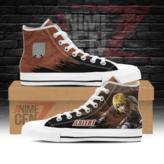 Attack On Titan Armin Arlert High Top Shoes Custom Anime Sneakers