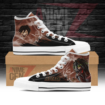 Attack On Titan Attack Titan High Top Shoes Custom Anime Sneakers
