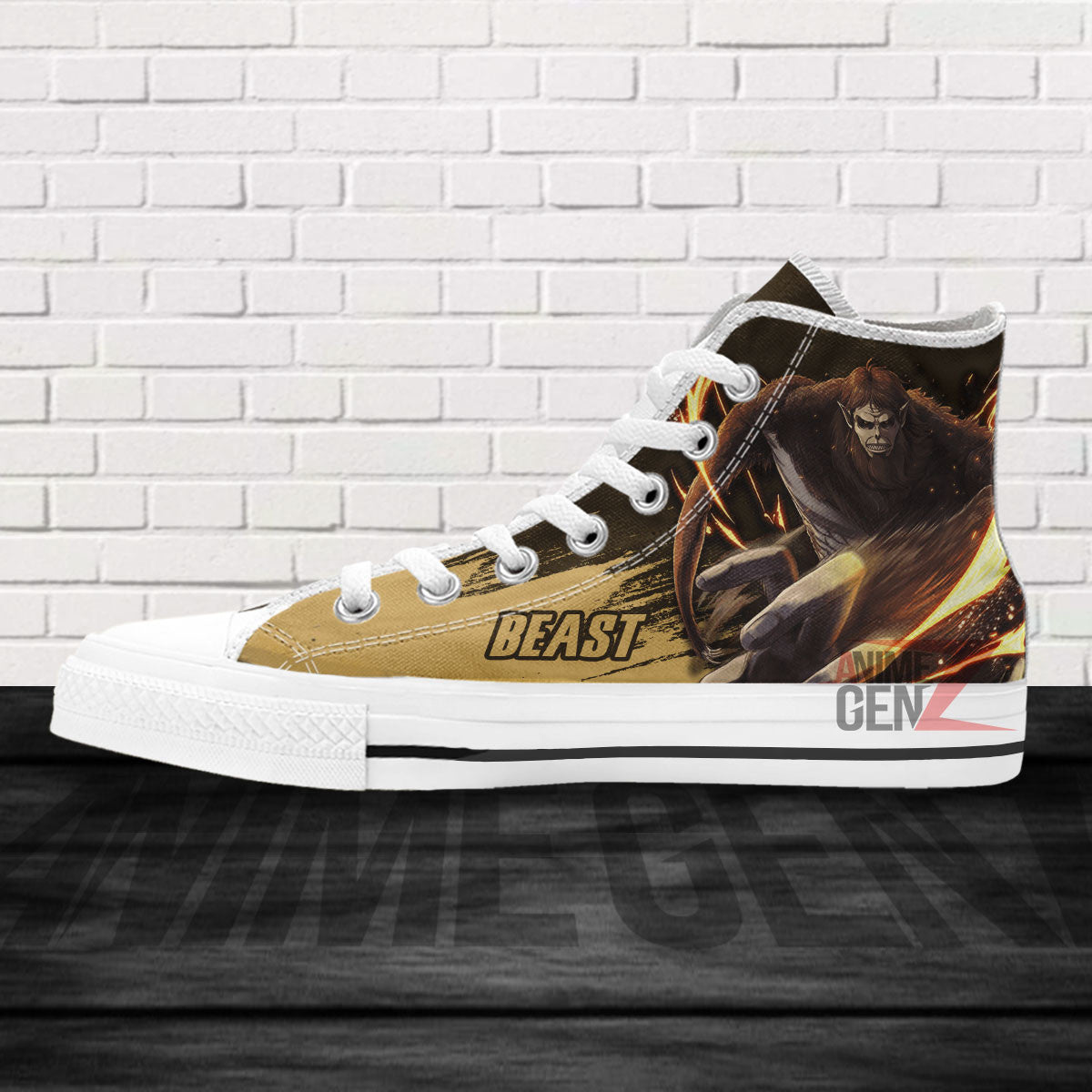Attack On Titan Beast Titan High Top Shoes Custom Anime Sneakers