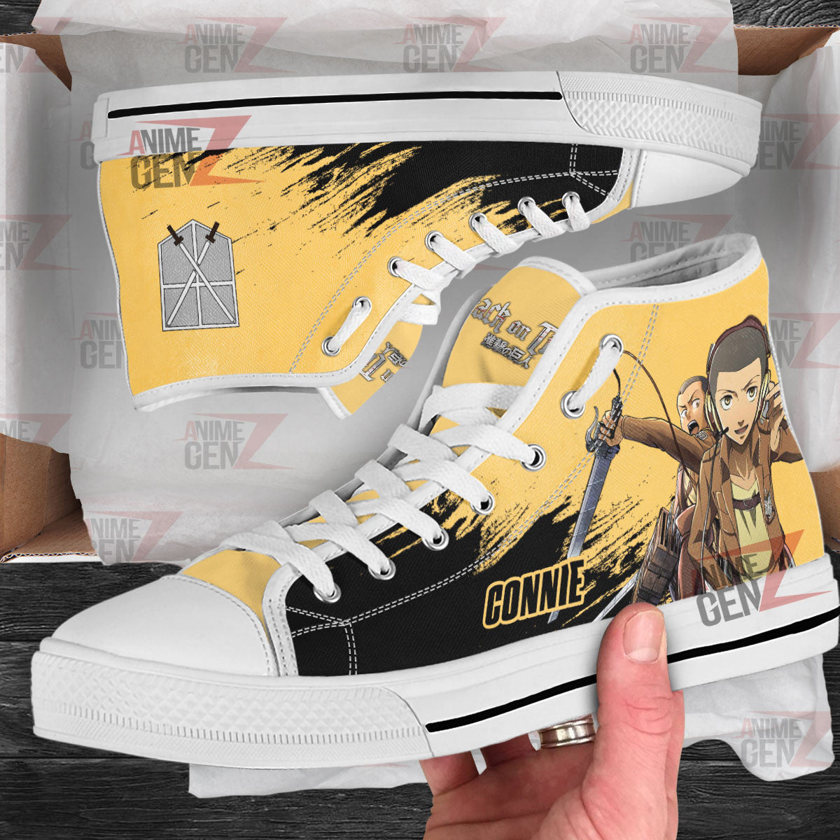 Attack On Titan Connie High Top Shoes Custom Anime Sneakers