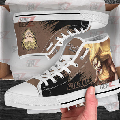 Attack On Titan Jaw Titan High Top Shoes Custom Anime Sneakers