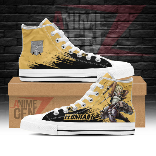 Attack On Titan Leonhart High Top Shoes Custom Anime Sneakers