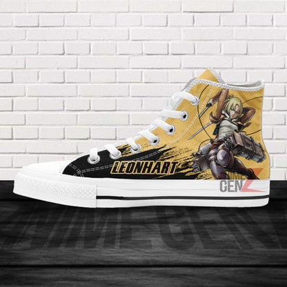 Attack On Titan Leonhart High Top Shoes Custom Anime Sneakers