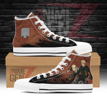 Attack On Titan Reineer High Top Shoes Custom Anime Sneakers