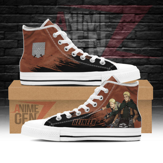 Attack On Titan Reineer High Top Shoes Custom Anime Sneakers