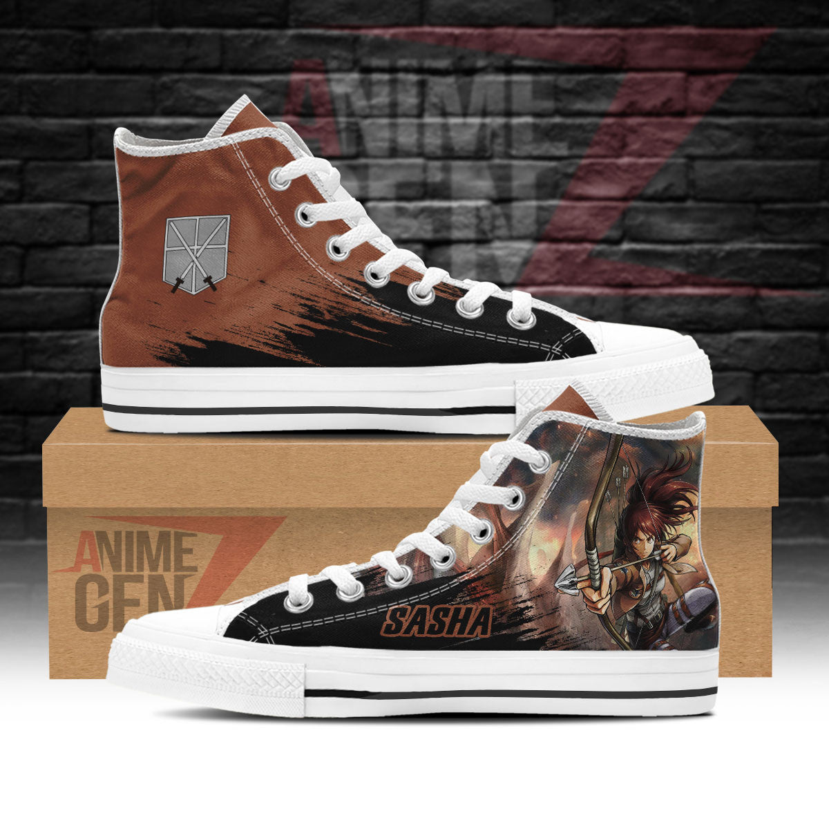 Attack On Titan Sasha High Top Shoes Custom Anime Sneakers