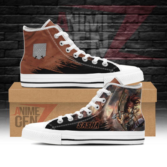 Attack On Titan Sasha High Top Shoes Custom Anime Sneakers