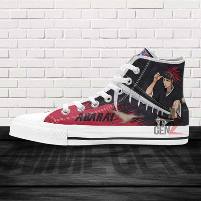Bleach Abarai Renji High Top Shoes Custom Anime Sneakers