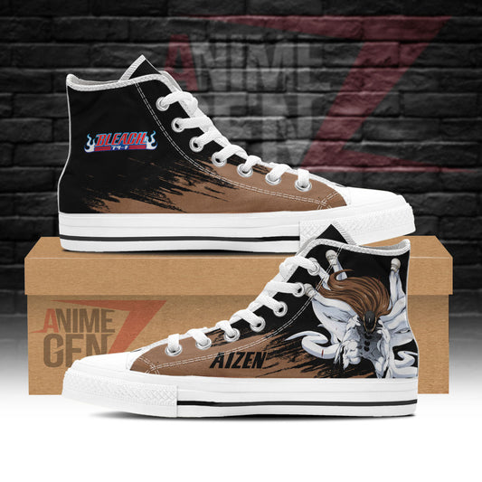 Bleach Aizen Sosuke High Top Shoes Custom Anime Sneakers