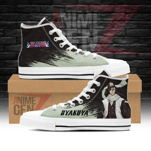 Bleach Byakuya Kuchiki High Top Shoes Custom Anime Sneakers