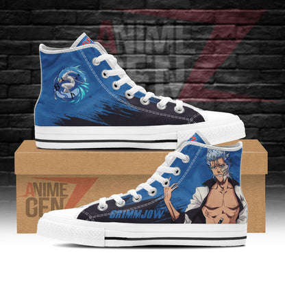 Bleach Grimmjow Jaegerjaquez High Top Shoes Custom Anime Sneakers