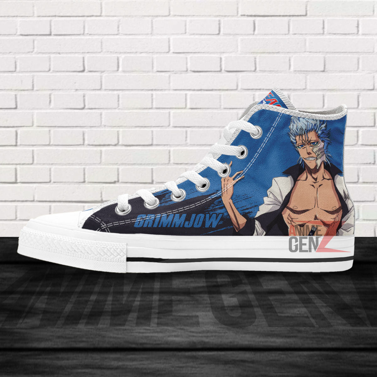Bleach Grimmjow Jaegerjaquez High Top Shoes Custom Anime Sneakers