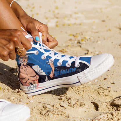 Bleach Grimmjow Jaegerjaquez High Top Shoes Custom Anime Sneakers