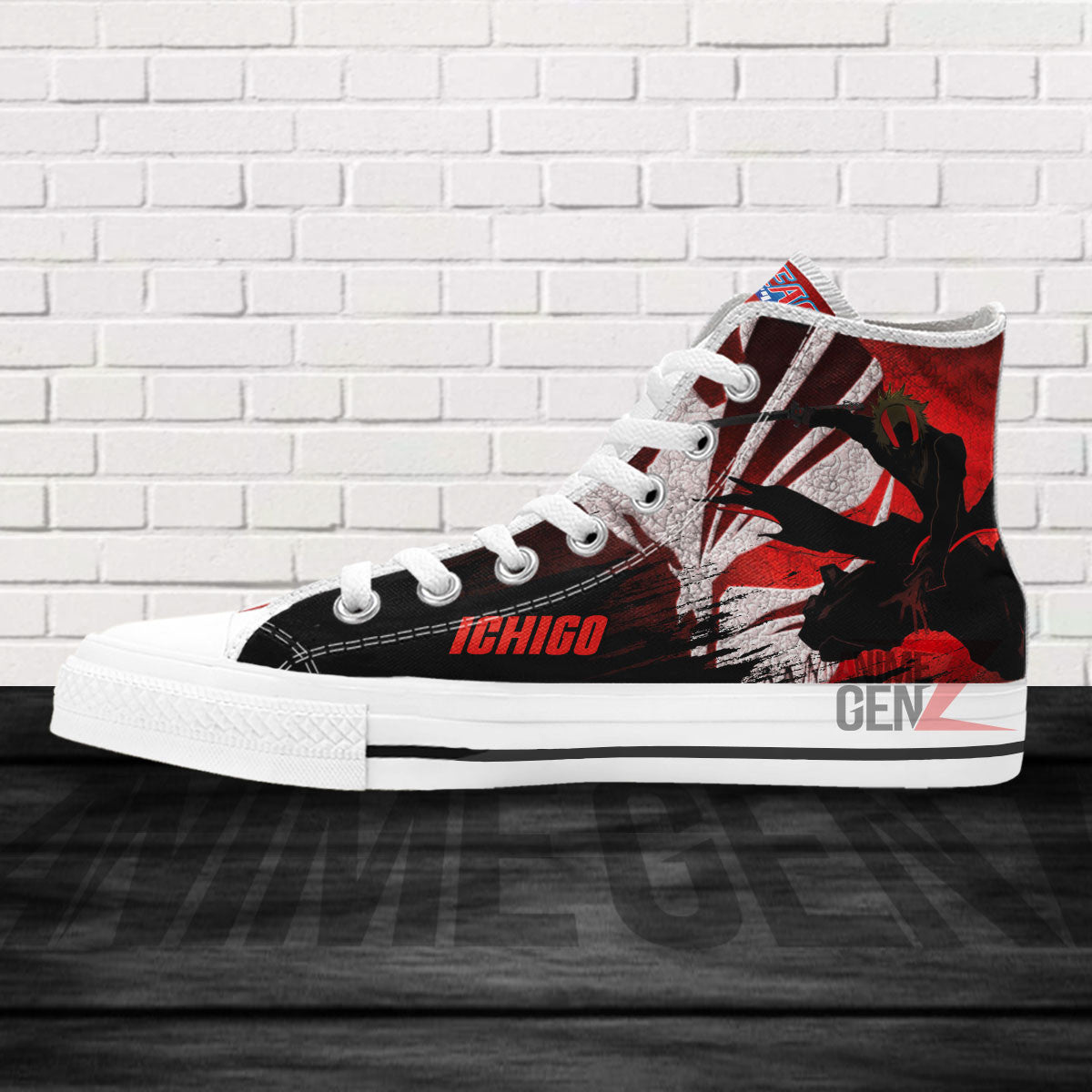 Bleach Ichigo Hollow High Top Shoes Custom Anime Sneakers