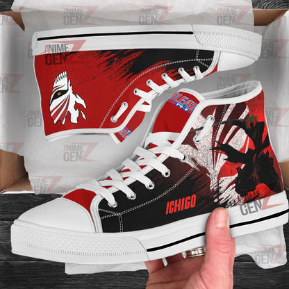 Bleach Ichigo Hollow High Top Shoes Custom Anime Sneakers