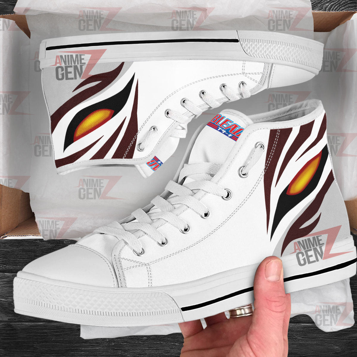 Bleach Ichigo Hollow Mask High Top Shoes Custom Anime Sneakers