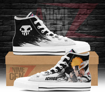 Bleach Ichigo True Bankai Mask High Top Shoes Custom Anime Sneakers