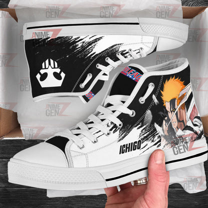 Bleach Ichigo True Bankai Mask High Top Shoes Custom Anime Sneakers