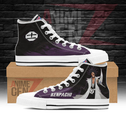 Bleach Kenpachi Zaraki High Top Shoes Custom Anime Sneakers