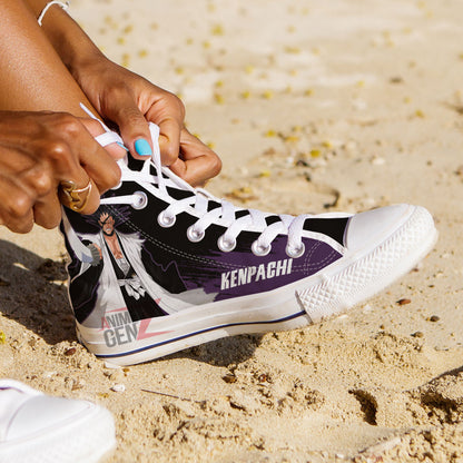 Bleach Kenpachi Zaraki High Top Shoes Custom Anime Sneakers