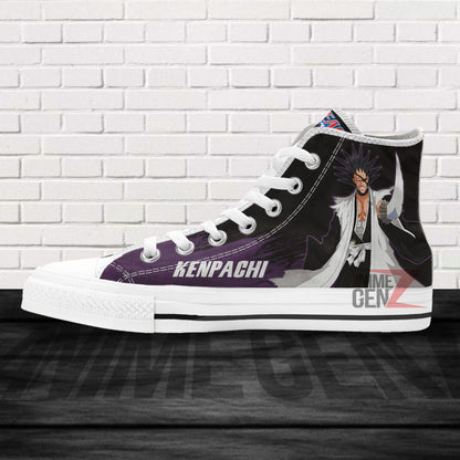 Bleach Kenpachi Zaraki High Top Shoes Custom Anime Sneakers