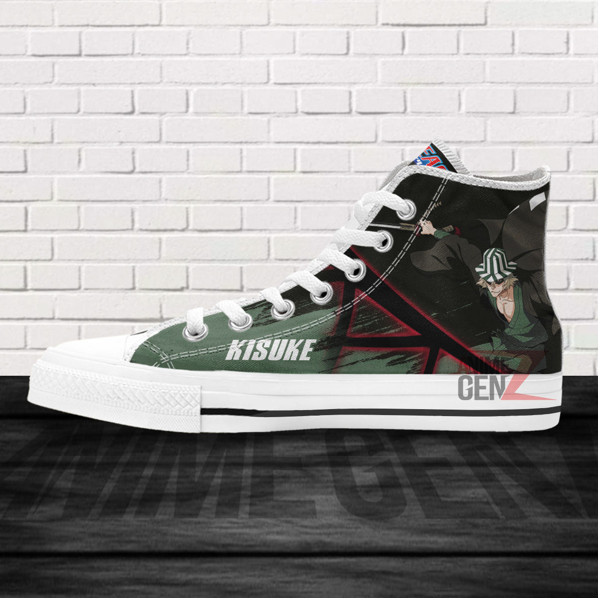 Bleach Kisuke Urahara High Top Shoes Custom Anime Sneakers