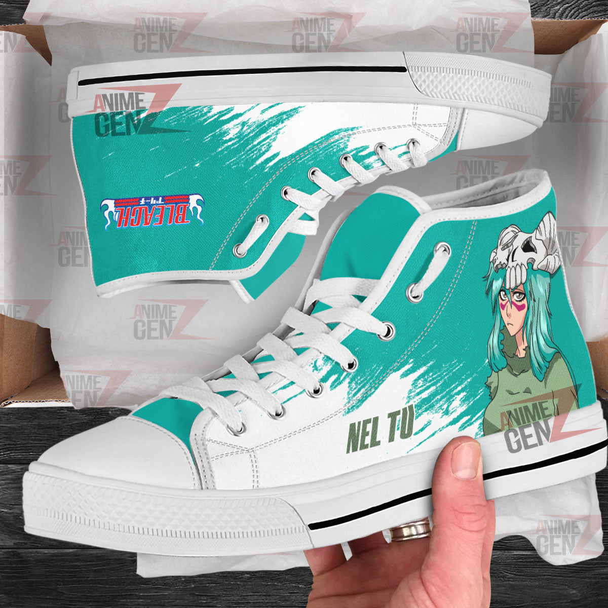 Bleach Nel Tu High Top Shoes Custom Anime Sneakers