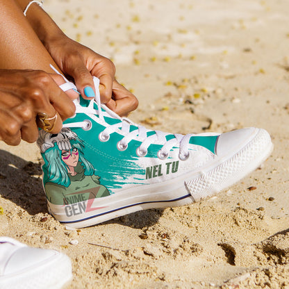 Bleach Nel Tu High Top Shoes Custom Anime Sneakers