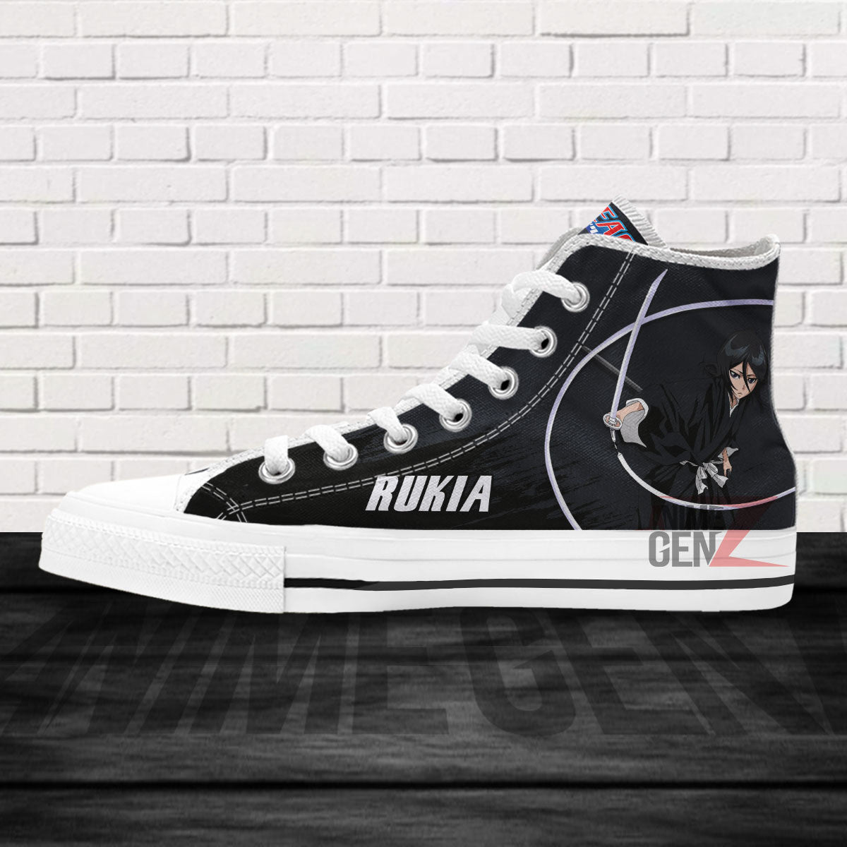 Bleach Rukia Kuchiki High Top Shoes Custom Anime Sneakers