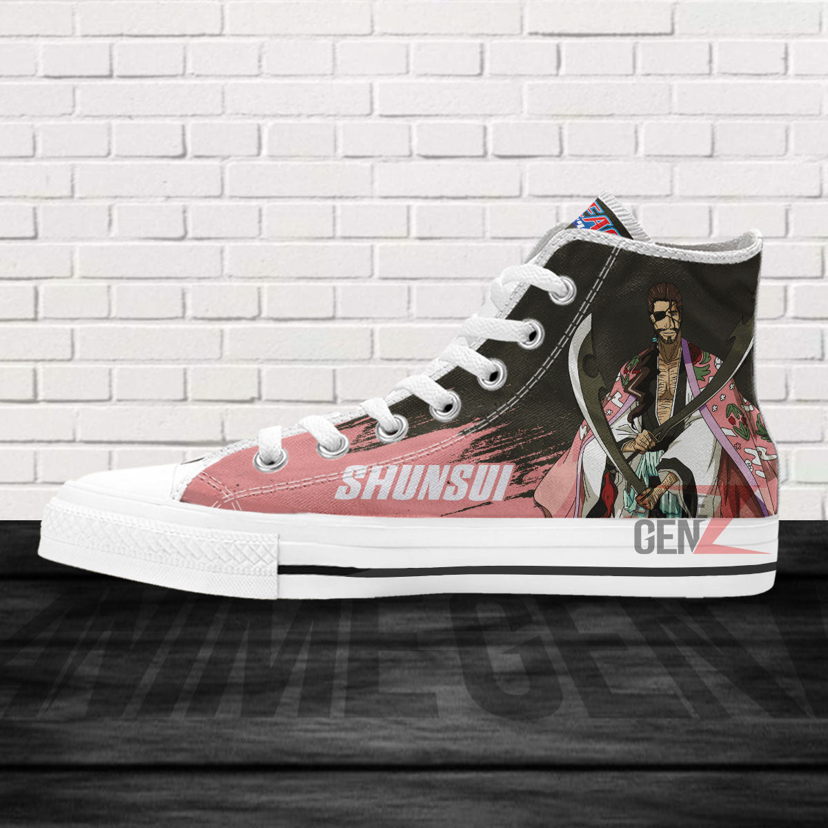 Bleach Shunsui Kyoraku High Top Shoes Custom Anime Sneakers