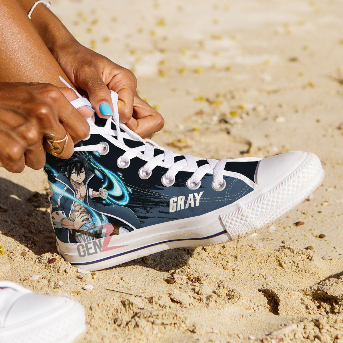 Fairy Tail Gray High Top Shoes Custom Anime Sneakers
