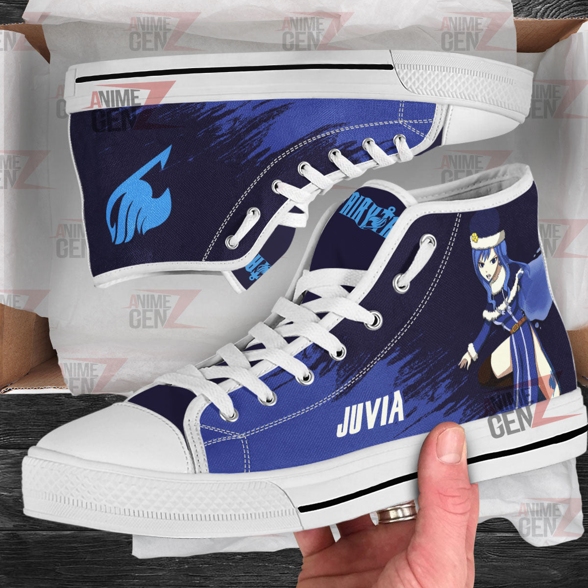 Fairy Tail Juvia High Top Shoes Custom Anime Sneakers