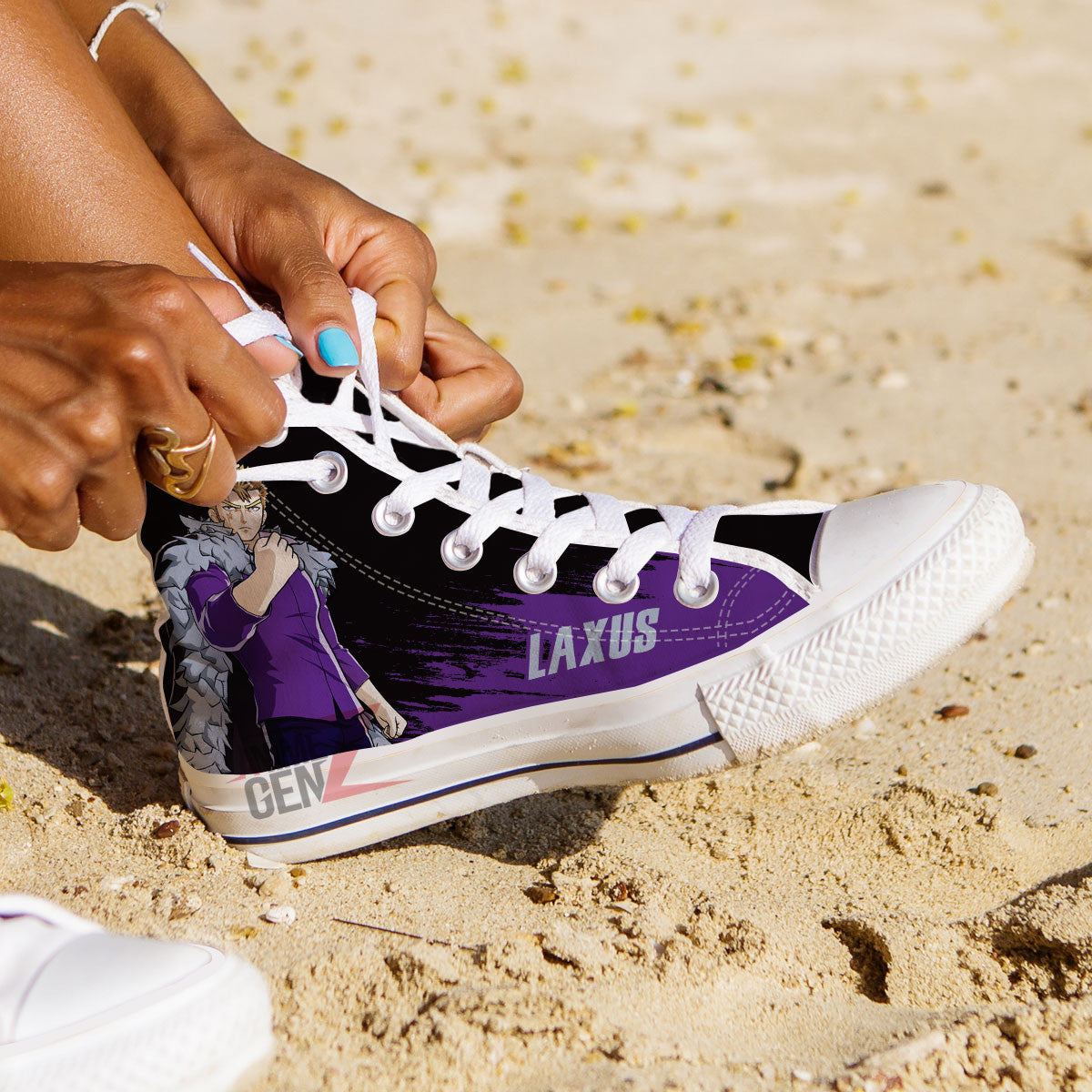 Fairy Tail Laxus Scarlet High Top Shoes Custom Anime Sneakers