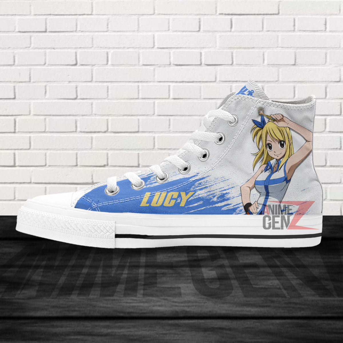 Fairy Tail Lucy Heartfilia High Top Shoes Custom Anime Sneakers