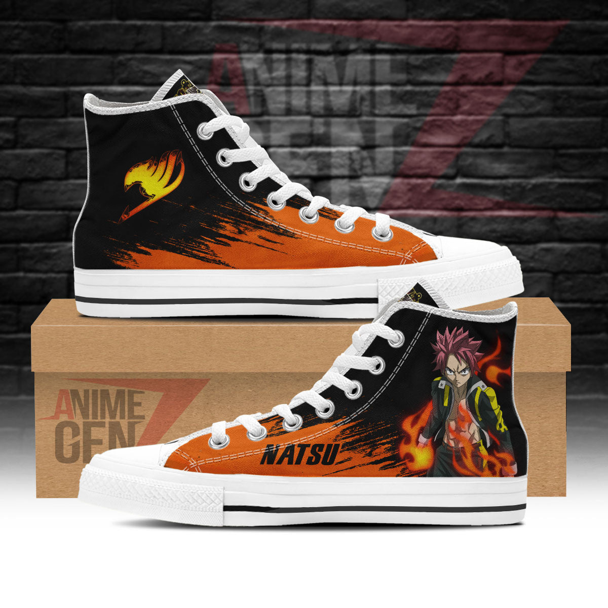 Fairy Tail Natsu High Top Shoes Custom Anime Sneakers