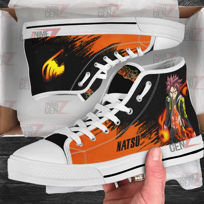 Fairy Tail Natsu High Top Shoes Custom Anime Sneakers