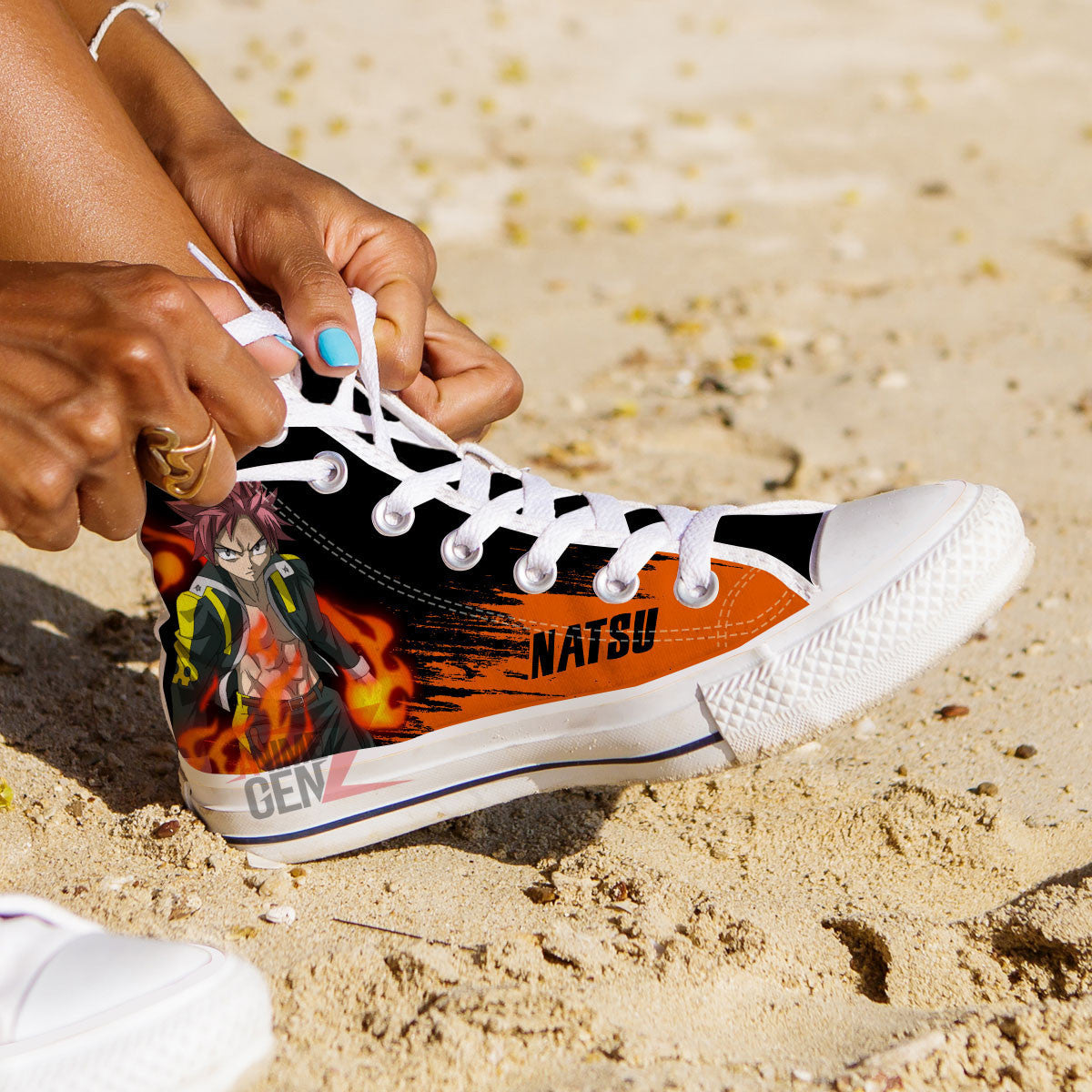 Fairy Tail Natsu High Top Shoes Custom Anime Sneakers