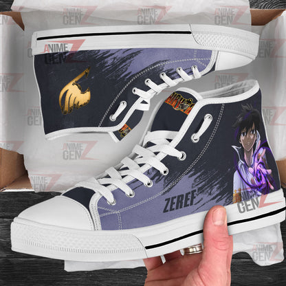 Fairy Tail Zeref Dragnee High Top Shoes Custom Anime Sneakers
