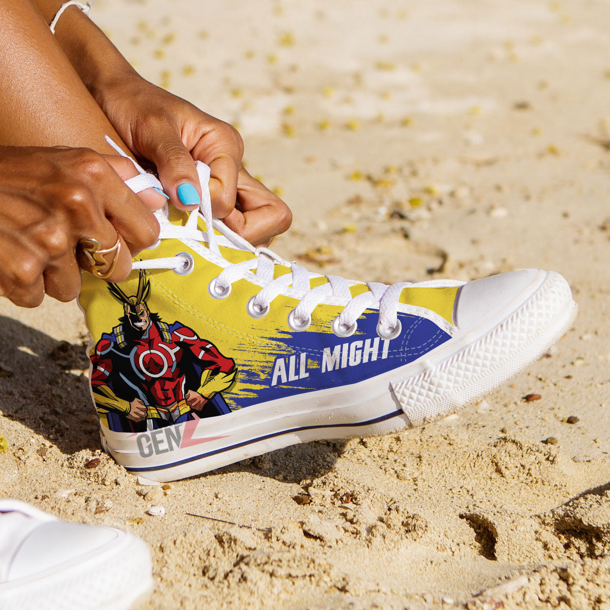 BNHA All Might High Top Shoes Custom Anime Shoes