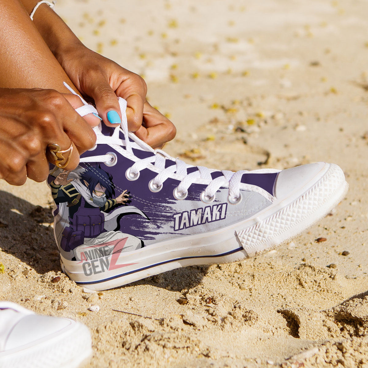 BNHA Amajiki Tamaki High Top Shoes Custom Anime Shoes