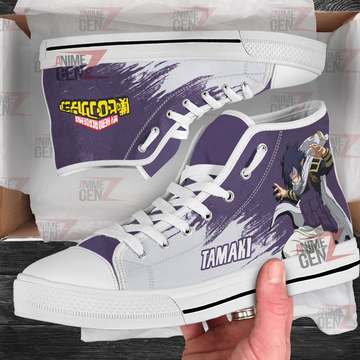 BNHA Amajiki Tamaki High Top Shoes Custom Anime Shoes