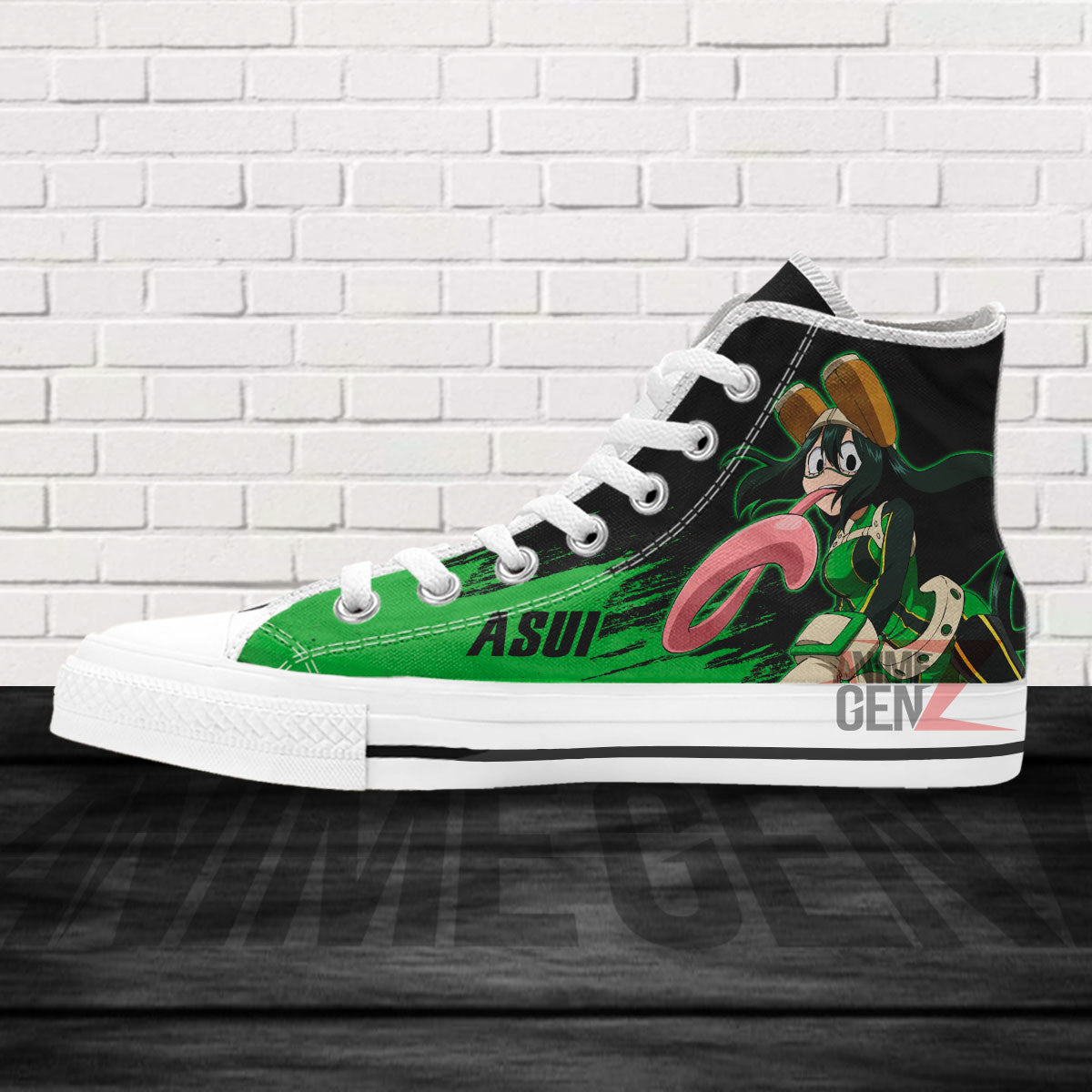 BNHA Asui Tsuyu High Top Shoes Custom Anime Shoes