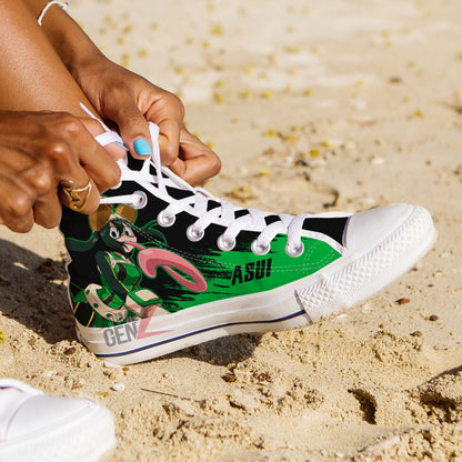BNHA Asui Tsuyu High Top Shoes Custom Anime Shoes
