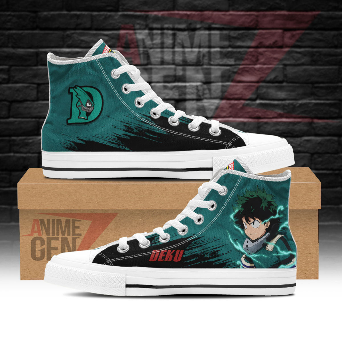 BNHA Deku Midoriya Izuku High Top Shoes Custom Anime Shoes