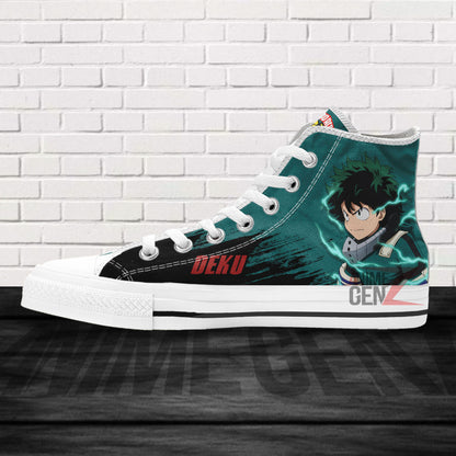 BNHA Deku Midoriya Izuku High Top Shoes Custom Anime Shoes