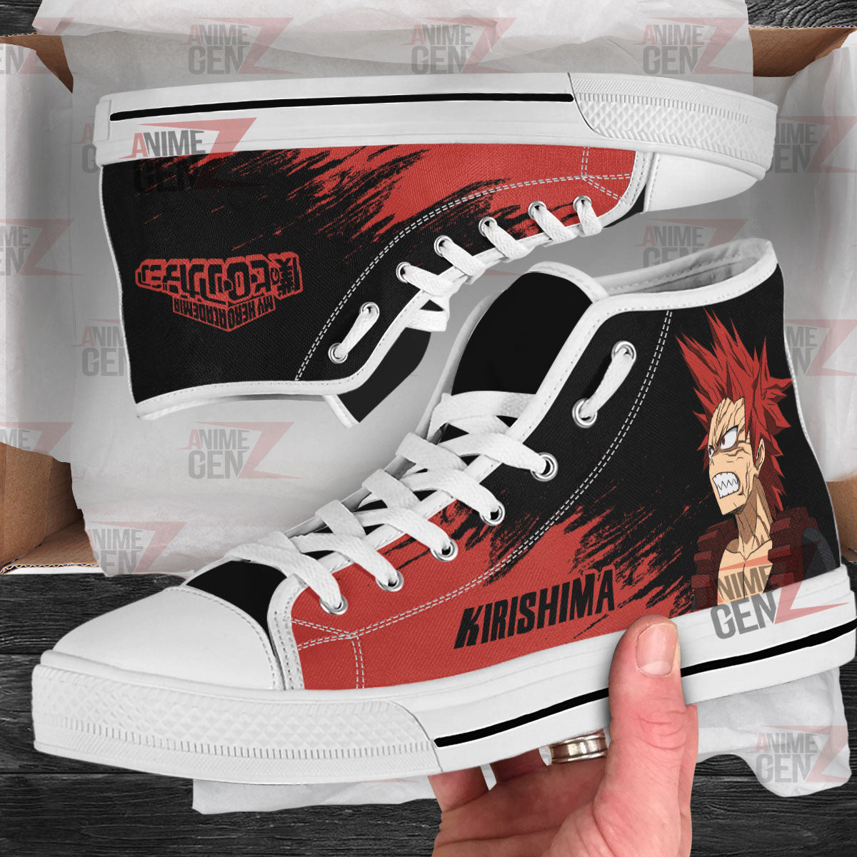 BNHA Eijiro Kirishima High Top Shoes Custom Anime Sneakers