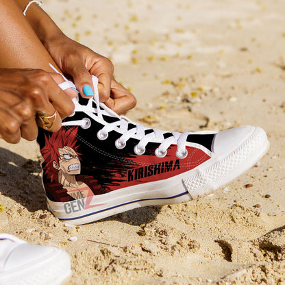BNHA Eijiro Kirishima High Top Shoes Custom Anime Sneakers
