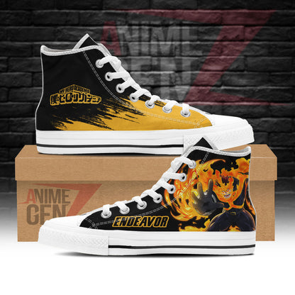 BNHA Endeavor High Top Shoes Custom Anime Shoes