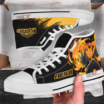 BNHA Endeavor High Top Shoes Custom Anime Shoes