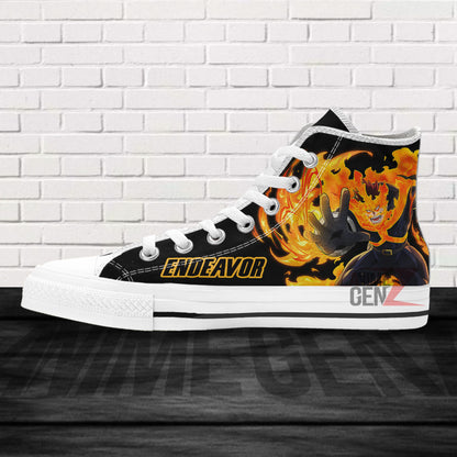 BNHA Endeavor High Top Shoes Custom Anime Shoes